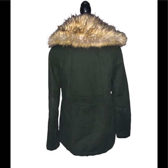 Zara Trafaluc Faux Fur Collar Coat - Picture 4 of 6